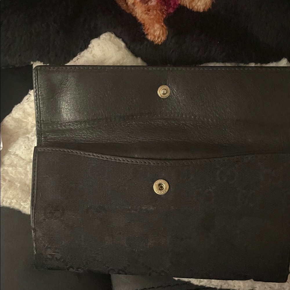 Gucci Black Monogram Wallet W/ COA certified 🌸🌺 - Picture 3 of 16